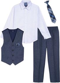 img 2 attached to Nautica Toddler 4 Piece Dress Shirt Boys' Clothing and Suits & Sport Coats