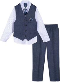 img 3 attached to Nautica Toddler 4 Piece Dress Shirt Boys' Clothing and Suits & Sport Coats