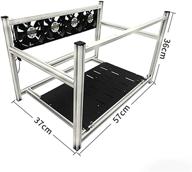 silver 6 gpu aluminum stackable open air mining computer 💰 frame rig: efficient multi-function case for ethereum, ltc, zec, and bitcoin logo