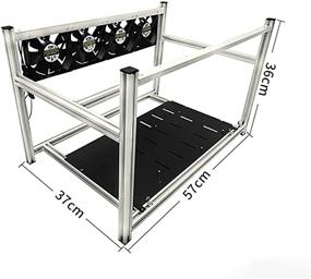 img 4 attached to Silver 6 GPU Aluminum Stackable Open Air Mining Computer 💰 Frame Rig: Efficient Multi-Function Case for Ethereum, LTC, ZEC, and Bitcoin