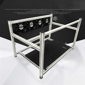 img 1 attached to Silver 6 GPU Aluminum Stackable Open Air Mining Computer 💰 Frame Rig: Efficient Multi-Function Case for Ethereum, LTC, ZEC, and Bitcoin