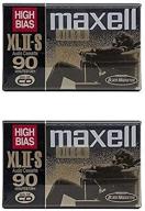 📼 магнитофонная кассета maxell xlii-s high bias - 90 минут длительность (2 штуки) логотип