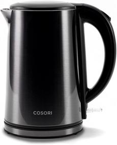 img 4 attached to COSORI Double Wall Electric Kettle: Steel Shell, 304 Stainless Steel BPA Free Tea Kettle & Hot Water Boiler – Auto Shut-Off & Boil-Dry Protection, LED Indicator, 1.5L, Black