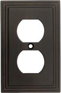 🔌 cosmas 25026-orb single duplex electrical outlet wall plate/cover in oil rubbed bronze finish logo