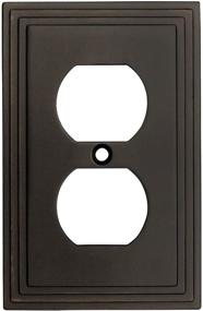 img 1 attached to 🔌 Cosmas 25026-ORB Single Duplex Electrical Outlet Wall Plate/Cover in Oil Rubbed Bronze Finish