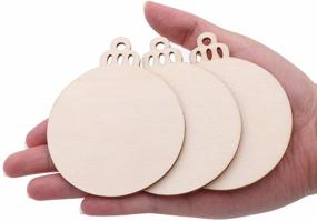 img 2 attached to 🌳 Aytai 50Pcs Natural Wood Slices 3.5", DIY Wooden Unfinished Wood Circles for Home Decorations and Christmas Hanging Decorations - Premium Quality and Easy Crafting