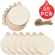 🌳 aytai 50pcs natural wood slices 3.5", diy wooden unfinished wood circles for home decorations and christmas hanging decorations - premium quality and easy crafting logo