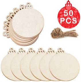 img 4 attached to 🌳 Aytai 50Pcs Natural Wood Slices 3.5", DIY Wooden Unfinished Wood Circles for Home Decorations and Christmas Hanging Decorations - Premium Quality and Easy Crafting