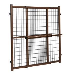 img 4 attached to 🚪 Farmhouse Collection: Pressure-Mounted Position & Lock Tall & Wide Baby Gate - Ensuring Complete Safety