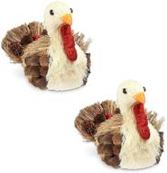 🦃 fall dining table decor: set of 2 turkey centerpieces to brighten your thanksgiving celebration logo