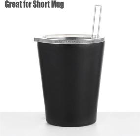 img 1 attached to ALINK Short Glass Straws: 6 in x 10 mm Clear Straws for Cocktails, Whiskey, Coffee - Pack of 8 with Cleaning Brush - Shop Now!