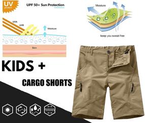 img 2 attached to Kids Boys Scout Cargo Hiking Pants Youth Convertible Zip Off Shorts Quick Dry Fishing Dry Fit Pants: Ultimate Outdoor Performance for Active Kids