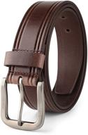 casual men's belts: 👔 italian leather, classic design, and accessories logo