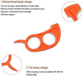 img 1 attached to 🍊 Set of 15 NAHAO Orange Pomelo Citrus Peelers - Essential Tools for Easy Slicing, Cutting, Peeling, and Opening - Kitchen Accessories Knife Cooking Tool - Enhance Your Kitchen Gadget Collection