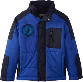 img 1 attached to Stylish Color-Block Puffer Jacket for Urban Republic Little Boys