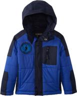 stylish color-block puffer jacket for urban republic little boys logo