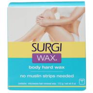 🌸 surgi-wax body hard wax for bikini, body &amp; legs - 4 oz: smooth &amp; salon-quality home hair removal logo