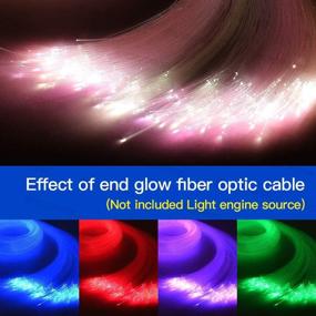 img 2 attached to GIDERWEL Mixed Fiber Optic Lights Cable - 9.8ft 225pcs (0.03in+0.04in+0.06in) - Plastic End Glow Optical Fiber Cables for Star Sky Ceiling - Compatible with Various Light Engines (Light Engine Not Included)