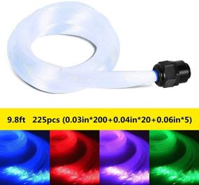 img 3 attached to GIDERWEL Mixed Fiber Optic Lights Cable - 9.8ft 225pcs (0.03in+0.04in+0.06in) - Plastic End Glow Optical Fiber Cables for Star Sky Ceiling - Compatible with Various Light Engines (Light Engine Not Included)