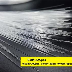 img 1 attached to GIDERWEL Mixed Fiber Optic Lights Cable - 9.8ft 225pcs (0.03in+0.04in+0.06in) - Plastic End Glow Optical Fiber Cables for Star Sky Ceiling - Compatible with Various Light Engines (Light Engine Not Included)