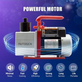 img 3 attached to 🔧 Efficient AUTOGEN 2-Stage Air Vacuum Pump 5CFM 3/4HP 0.3 Pa - Perfect for HVAC/AUTO AC Refrigerant Recharging, Wine Degassing, Cow Milking, and Food Processing
