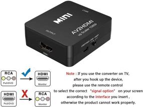img 3 attached to Конвертер RCA в HDMI, Amtake - 1080P RCA Composite CVBS AV в HDMI видео аудио конвертер адаптер - Совместим с N64, Wii, PS2, Xbox, VHS, VCR, камера, DVD - Поддерживает PAL/NTSC - В комплекте USB кабель питания.
