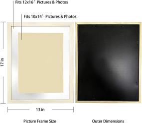 img 1 attached to 🖼️ Pristine 12x16 Inch Diamond Painting Frames: Premium Natural Wood with Plexiglass, Back Mat, and Hanging Kits