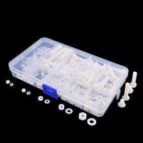 img 3 attached to 🔩 Nylon Screw Nut Plastic Washer Assortment Kit with Screw Storage Box (420PCS) for FPVDrone M2 M2.5 M3 M4 M5 M6