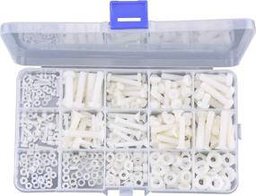 img 4 attached to 🔩 Nylon Screw Nut Plastic Washer Assortment Kit with Screw Storage Box (420PCS) for FPVDrone M2 M2.5 M3 M4 M5 M6