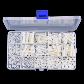 img 1 attached to 🔩 Nylon Screw Nut Plastic Washer Assortment Kit with Screw Storage Box (420PCS) for FPVDrone M2 M2.5 M3 M4 M5 M6