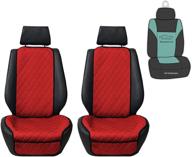 fh group fh1016 neosupreme seat protectors (red) front set with gift - universal fit for cars logo