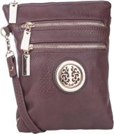 mia k farrow crossbody handbag logo