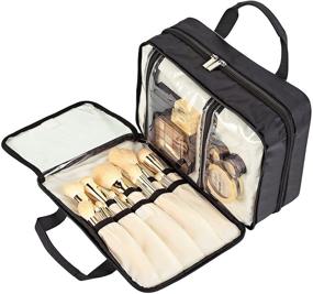 img 3 attached to FINDCOZY Toiletry Bag: Travel in Style with This Black Organizer for Women