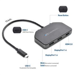img 3 attached to 🔌 Cable Matters 4K Triple Display USB C Hub - 2X DisplayPort, 1x HDMI - 100W Charging - Windows Compatible - Triple 4K 60Hz Display - DisplayPort 1.4 and DSC 1.2 Enabled - Not Mac Compatible