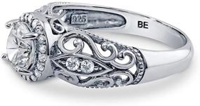 img 2 attached to 💍 Rhodium Plated Zirconia Engagement Jewelry for Women - BERRICLE, Wedding & Engagement