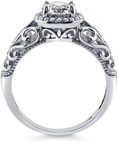 img 1 attached to 💍 Rhodium Plated Zirconia Engagement Jewelry for Women - BERRICLE, Wedding & Engagement