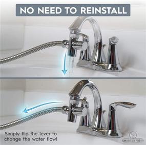 img 2 attached to 💧 Enhanced SmarterFresh Faucet Diverter Valve: Aerator and Male Threaded Adapter Included, Hose Attachment Faucet Adapter, Water Diversion Connector