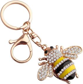 img 4 attached to FEELMEM Crystal Keychain - Honeybee & Lobster Duo