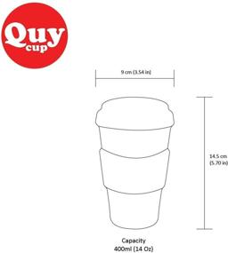 img 2 attached to QUY CUP: Sustainable Bamboo Coffee Cup with Italian Design – Passionate, 14 oz, Made from Natural Fibres