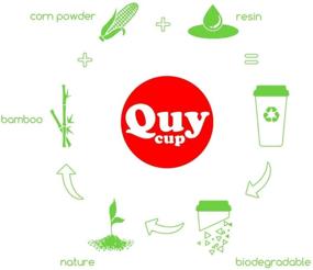 img 1 attached to QUY CUP: Sustainable Bamboo Coffee Cup with Italian Design – Passionate, 14 oz, Made from Natural Fibres