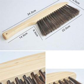 img 1 attached to 🧹 Soft Bristle Dusting Brush for Woodworking, Gardening, Furniture Drafting, Patio, Fireplace Cleaning - Counter, Wood Color with Random Wooden Grain [Product Name]