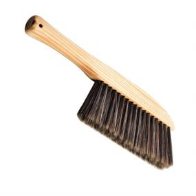 img 2 attached to 🧹 Soft Bristle Dusting Brush for Woodworking, Gardening, Furniture Drafting, Patio, Fireplace Cleaning - Counter, Wood Color with Random Wooden Grain [Product Name]