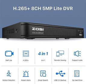 img 2 attached to ZOSI 1080P H.265+ Home Security Camera System: 8 Channel DVR 📹 with 4 Dome Cameras, Night Vision & Remote Access (No Hard Drive)