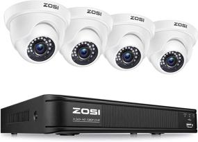 img 4 attached to ZOSI 1080P H.265+ Home Security Camera System: 8 Channel DVR 📹 with 4 Dome Cameras, Night Vision & Remote Access (No Hard Drive)