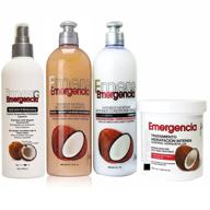 🥥 toque magico emergencia set: 4-pack coconut shampoo, rinse, treatment, leave-in for ultimate hair care logo