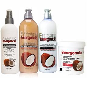 img 4 attached to 🥥 Toque Magico Emergencia Set: 4-Pack Coconut Shampoo, Rinse, Treatment, Leave-In for Ultimate Hair Care