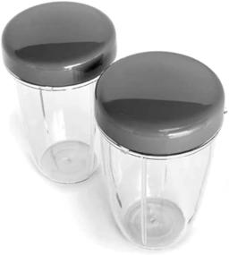 img 2 attached to 🔒 NutriBullet Stay Fresh Resealable Lids (2) - 20 Lbs, Gray: Airtight Sealing for Optimal Food Storage