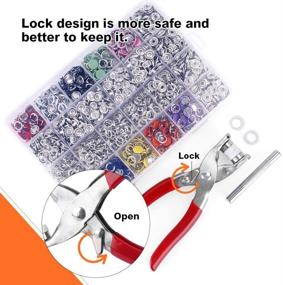 img 2 attached to 🔨 400 Sets 9.5mm Snap Fasteners Kit Tool, 10 Colors Metal Prong Hollow and Solid Buttons with Fastener Pliers Press Tool Kit