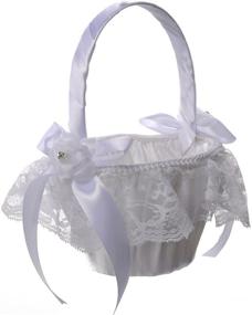 img 3 attached to 👰 Traditional White Flower Girl Basket Wedding Collection (Model 02-06): Embrace Elegance on Your Big Day