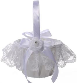 img 2 attached to 👰 Traditional White Flower Girl Basket Wedding Collection (Model 02-06): Embrace Elegance on Your Big Day